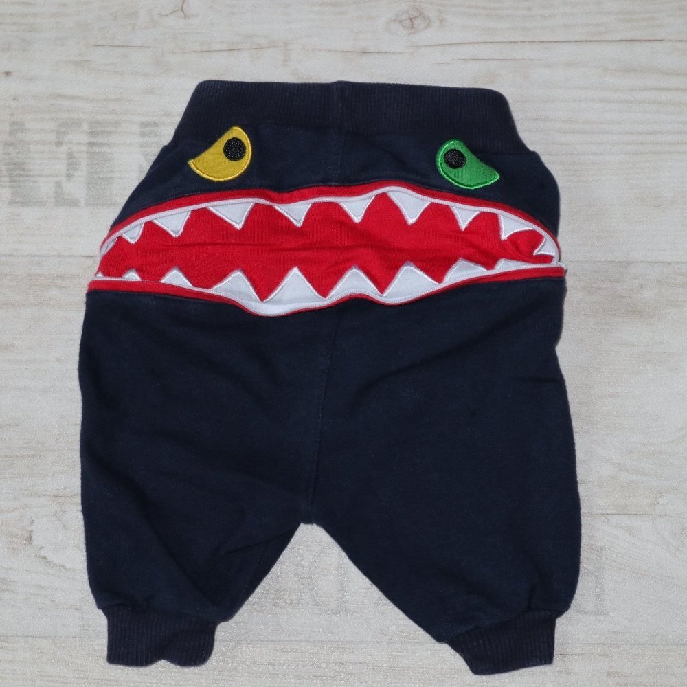Truly Scrumptious Baby Pants 3M Navy Blue Zip-Back Monster Face
